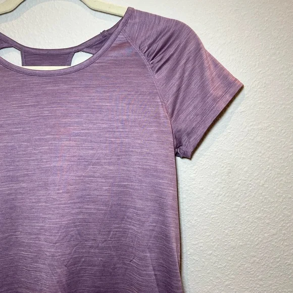 AVIVA Women’s Short Sleeve Lavender Athletic Gym Top Size M - Picture 2 of 8